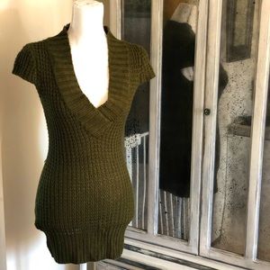 Olive green tunic sweater